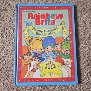 Vintage 1984 Rainbow Brite Happy Birthday Buddy Blue Book.